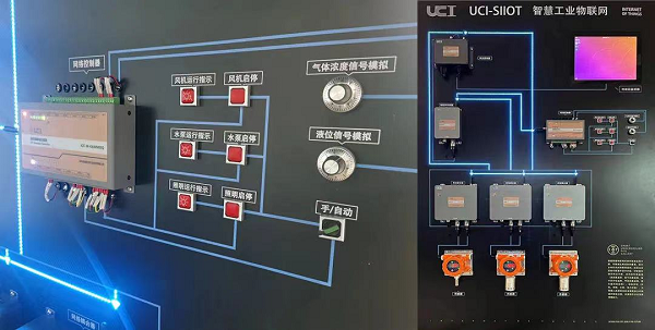 ▲城建智控物联网产品实物展示